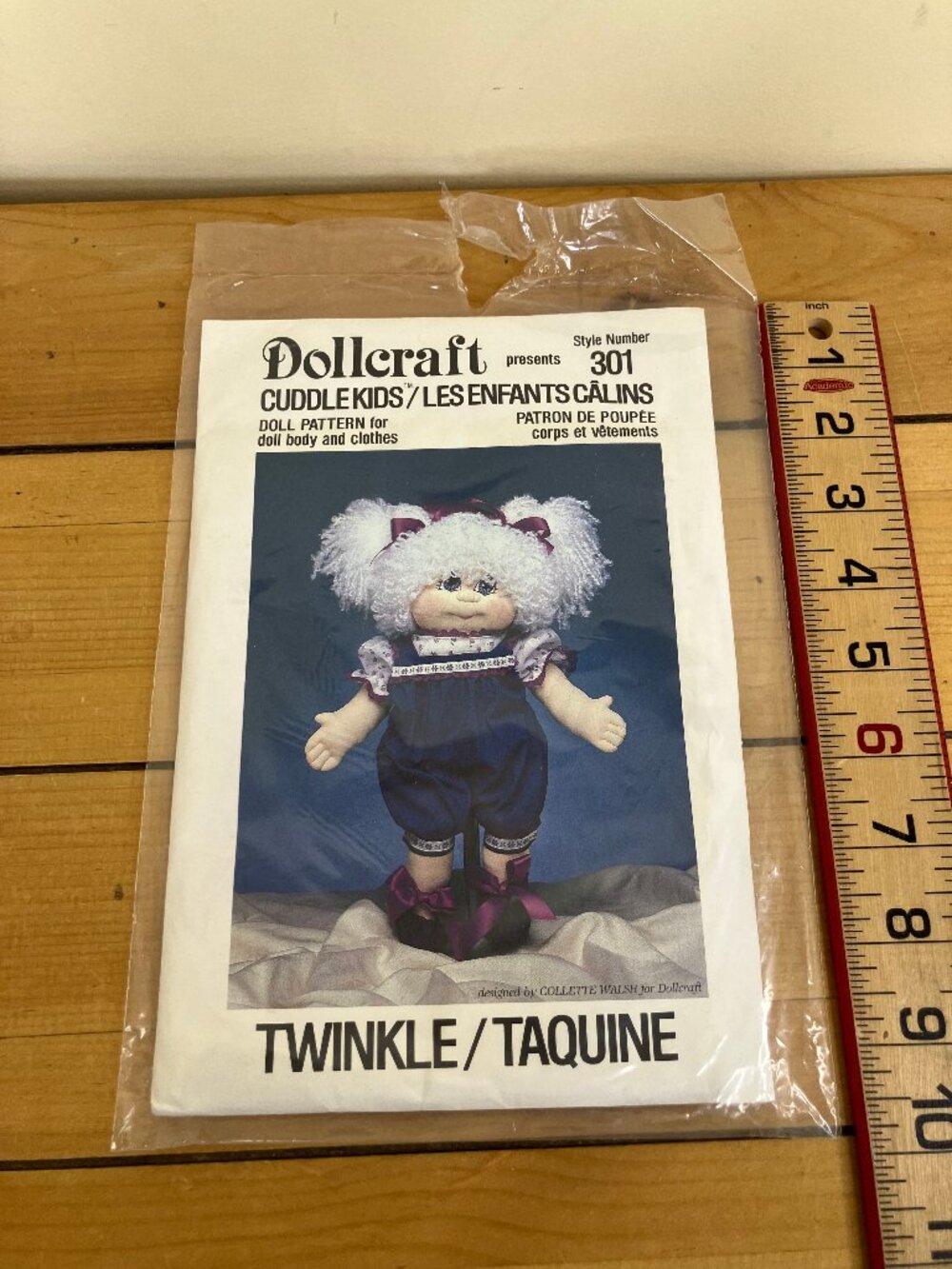 Twinkle Cuddlekids Dollcraft Sewing Pattern 301 Vintage 1984 Soft Sculpture Doll